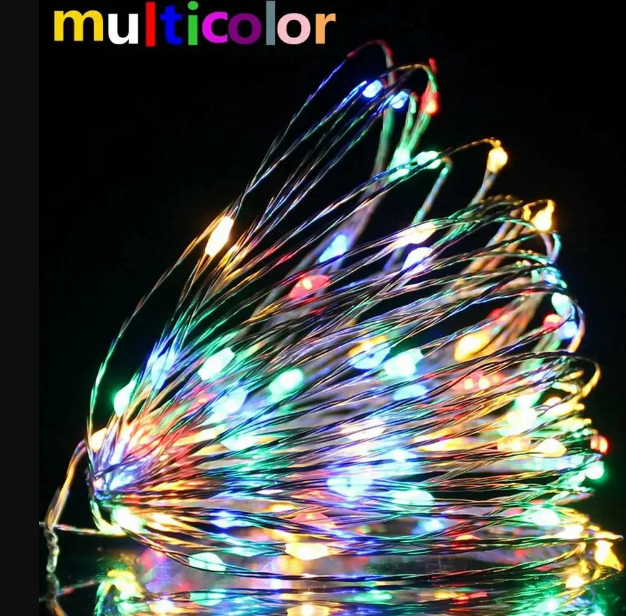 Гирлянда LED 200 капля 20м USB мульти ул., о/н фото 1