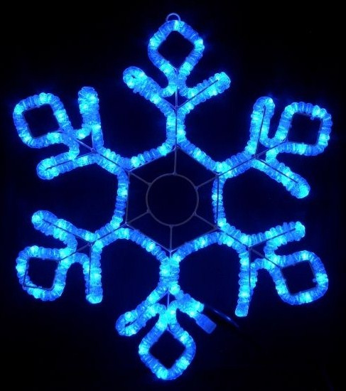 Снежинка 76х66 см., синяя,LED-XM(FR)-2D-CK022-B-30 фото 1